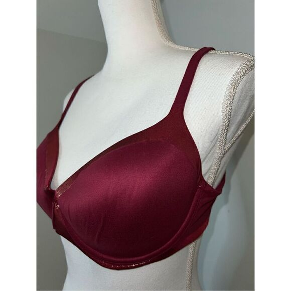 Victoria’s Secret Maroon Lined Demi/Demi Double Bra 34DD - Picture 3 of 9